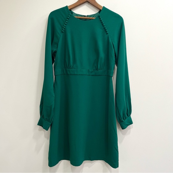 Hutch Dresses & Skirts - Hutch Kelly green long sleeve dress button detail XL